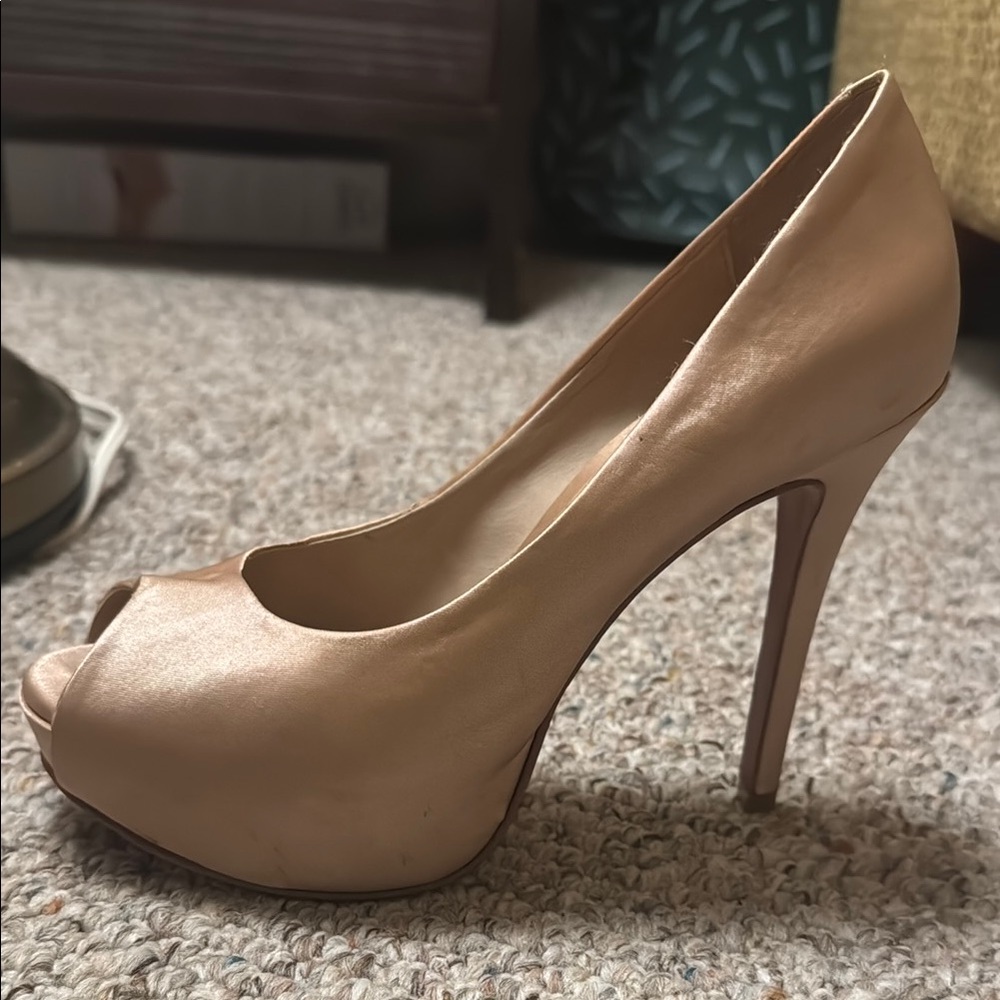 Cream Platform Stiletto Heels